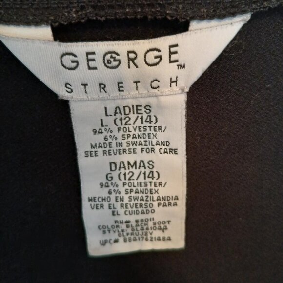 George stretchy black below the knee skirt size L (12/14) - Picture 3 of 3